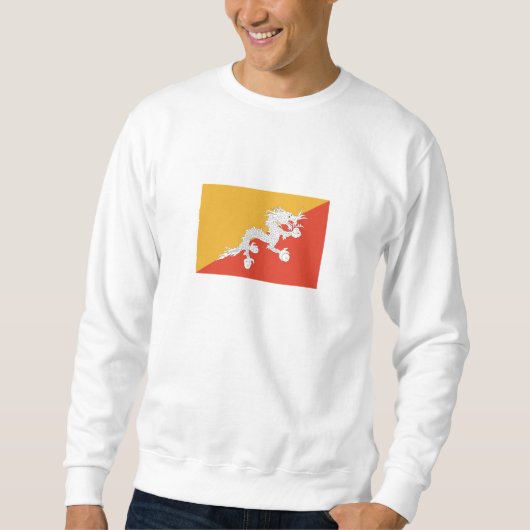 Sweatshirt Drapeau patriotique du Bhoutan (Devant)