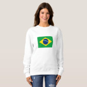 Sweatshirt Drapeau patriotique du Brésil (Devant entier)
