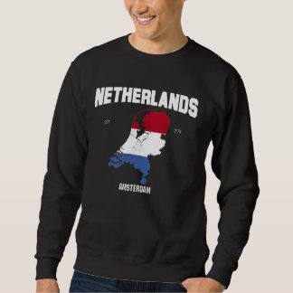 Sweatshirt Drapeau Pays-Bas, Carte Pays-Bas, National Néerlan