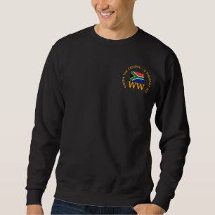 Sweatshirt Drapeau personnalisé de l'AFRIQUE DU SUD MONOGRAMM