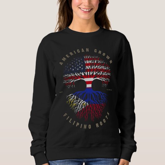 Sweatshirt Drapeau philippin américain des Philippines (Devant)