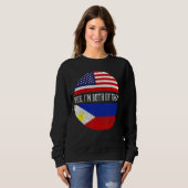 Sweatshirt Drapeau philippin mi-américain Philippines H (Devant entier)