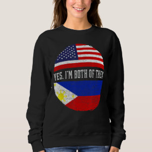 Sweatshirt Drapeau philippin mi-américain Philippines H