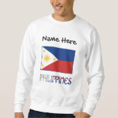 Sweatshirt Drapeau philippin philippin personnalisé (Devant)