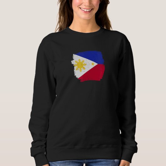 Sweatshirt Drapeau philippin Vintage des Philippines (Devant)