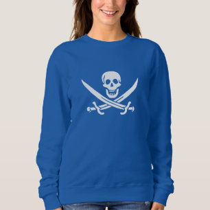 Sweatshirt Drapeau pirate crâne épées croisées