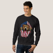 Sweatshirt Drapeau Pitbull américain (Devant entier)