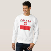 Sweatshirt Drapeau polonais de faucon avec Polska (Devant entier)