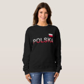 Sweatshirt Drapeau polonais de soccer Jersey Polska (Devant entier)