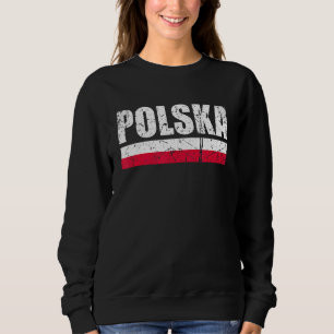 Sweatshirt Drapeau polonais Vintage Polska Pologne