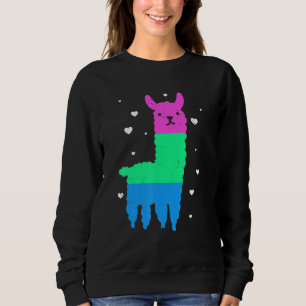 Sweatshirt Drapeau Polyamoria Llama Gay pride Lgbtq