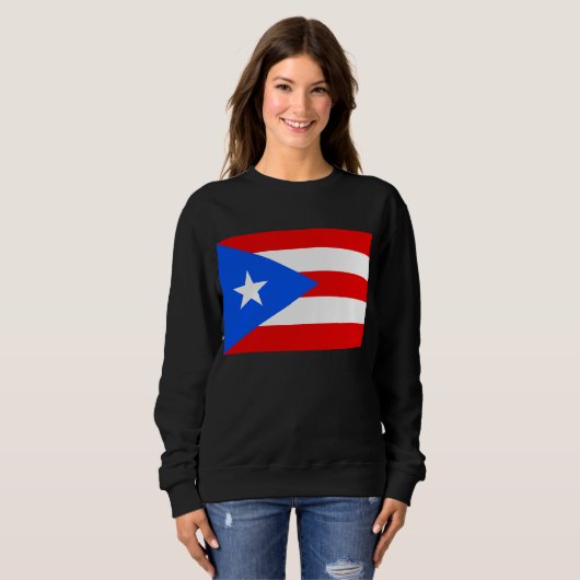 Sweatshirt Drapeau Porto Rico (Devant entier)