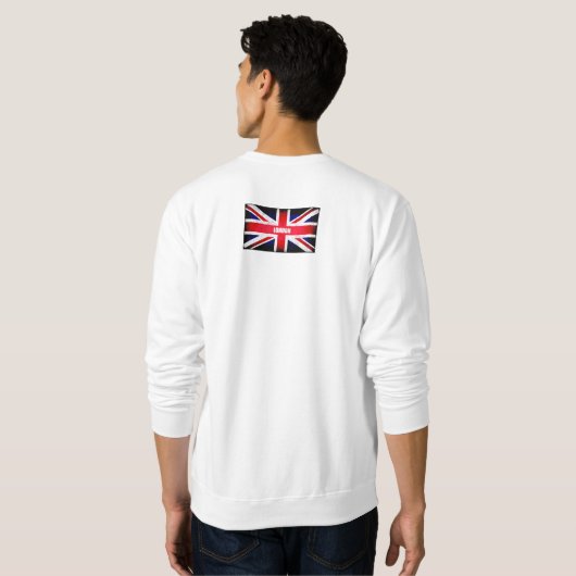 Sweatshirt Drapeau rétro Angleterre /Union Jack (Dos entier)