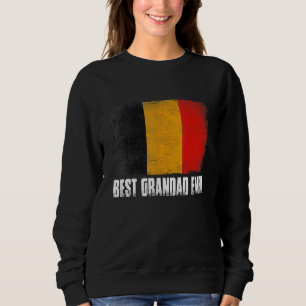 Sweatshirt Drapeau Retro Belgique Meilleure grand-père jamais