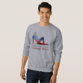 Sweatshirt Drapeau russe de silhouette de fille (Devant entier)