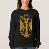 Sweatshirt Drapeau serbe aigle serbe (Devant)