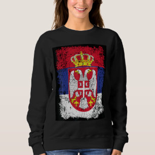 Sweatshirt Drapeau Serbe Drapeau Serbe Armoiries Aigle Serbie