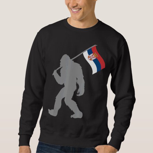 Sweatshirt Drapeau Serbe Ou Srbija Sur Le Drapeau Serbe (Devant)