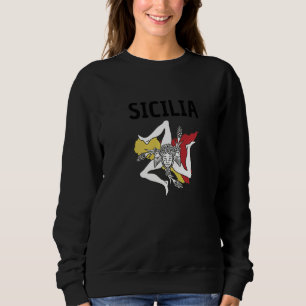 Sweatshirt Drapeau Sicile Sicile Palerme Italie 12