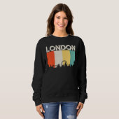 Sweatshirt Drapeau Skyline de Londres Drapeau États-Unis (Devant entier)