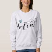 Sweatshirt Drapeau Sofia, Je Coeur Sofia, Bulgarie (Devant)