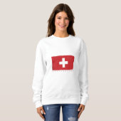 Sweatshirt Drapeau Suisse (Devant entier)