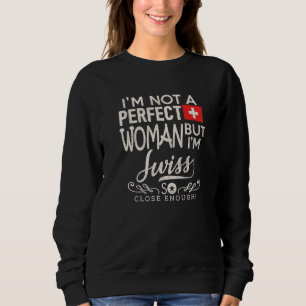 Sweatshirt Drapeau Suisse Femme Souvenir de Fierté Suisse