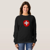 Sweatshirt Drapeau Suisse Fier Suisse (Devant entier)
