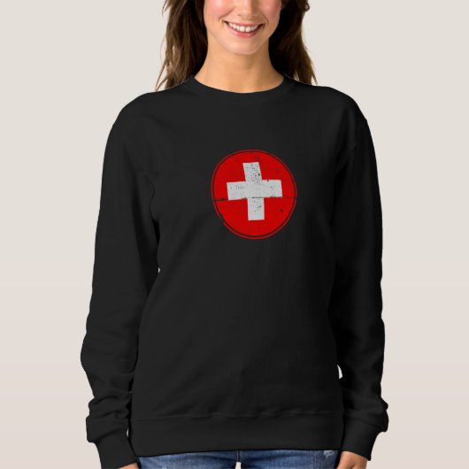 Sweatshirt Drapeau Suisse Fier Suisse (Devant)