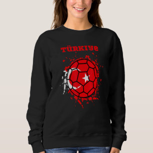 Sweatshirt Drapeau turc balle de football Turquie Trkiye