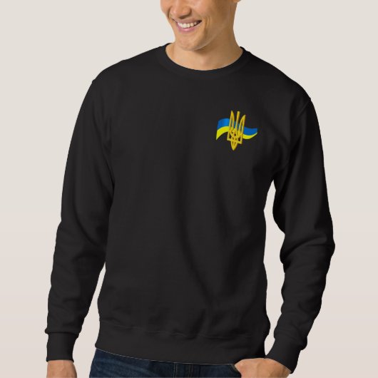 Sweatshirt Drapeau ukrainien et symbole T-shirt (Devant)