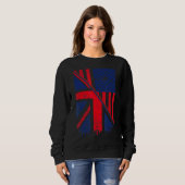 Sweatshirt Drapeau Union Jack & Américain Pour Les Expatriés (Devant entier)