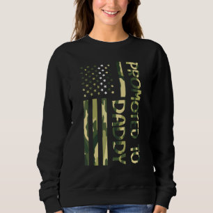 Sweatshirt Drapeau Us Promu À Papa Joyeux Père Jour Vétérinai