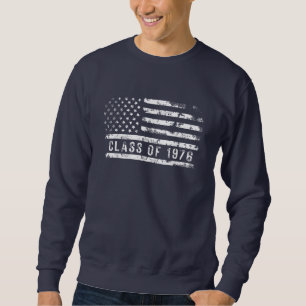 Sweatshirt Drapeau USA Vintage Promotion 1976 Réunion des anc