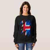 Sweatshirt Drapeau viking islandais (Devant entier)