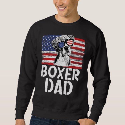Sweatshirt Drapeau Vintage Américain Drapeau Drapeau Papa Chi (Devant)