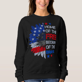 Sweatshirt Drapeau Vintage américain Tournesol Patriotique 4t