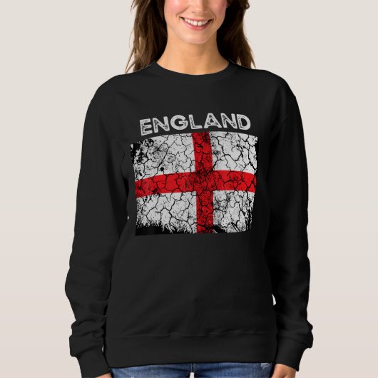 Sweatshirt Drapeau vintage Angleterre Hommes femmes (Devant)