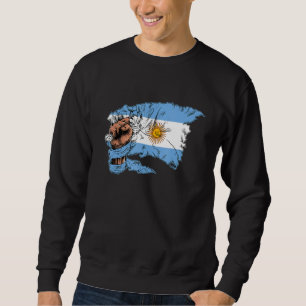 Sweatshirt Drapeau Vintage Argentine Argentinien Fierté Argen