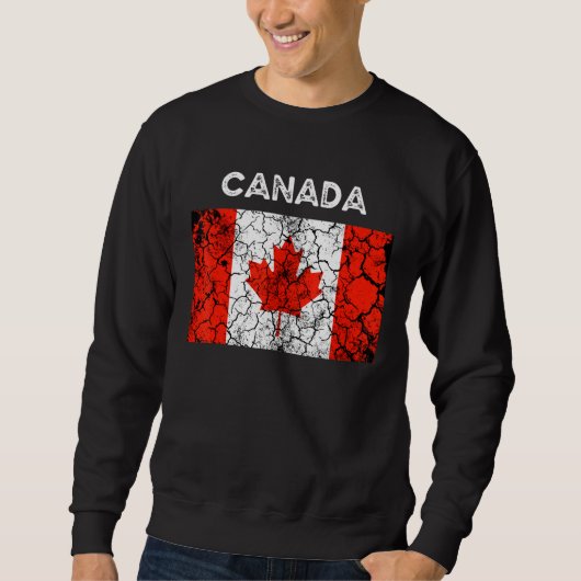 Sweatshirt Drapeau vintage Canada Maple Leaf Hommes Femmes (Devant)