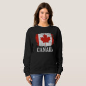 Sweatshirt Drapeau Vintage Canada pour Canadien (Devant entier)