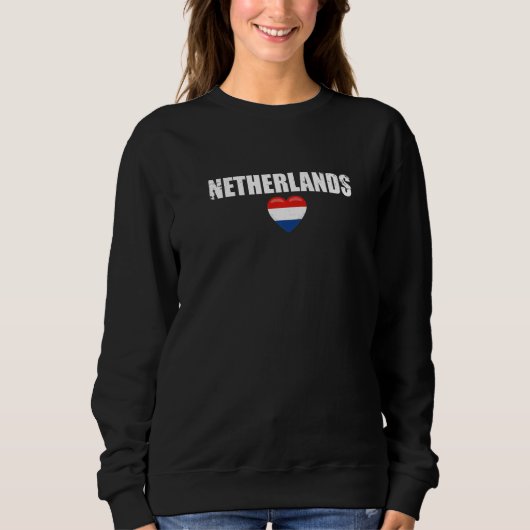 Sweatshirt Drapeau Vintage de Pays-Bas (Devant)