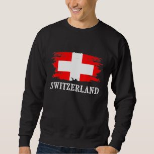 Sweatshirt Drapeau vintage I Love Suisse