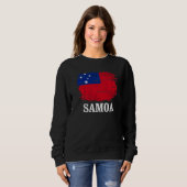 Sweatshirt Drapeau Vintage Samoa pour Samoan (Devant entier)