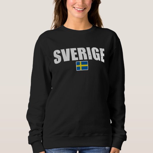 Sweatshirt Drapeau Vintage suédois Suède (Devant)