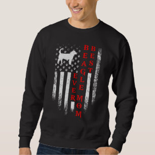 Sweatshirt Drapeau vintage Usa Meilleure Maman de Chien Beagl