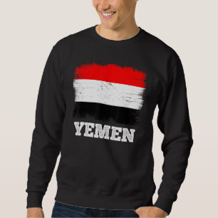 Sweatshirt Drapeau vintage Yémen Pays Drapeau rétro Yéménite