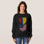 Sweatshirt Drapeaux américains colombiens arrachés Colombie (Devant entier)