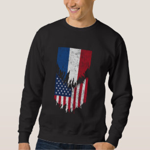 Sweatshirt Drapeaux américains hollandais arrachés Pays-Bas
