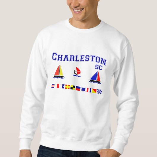 Sweatshirt Drapeaux de signal de Sc de Charleston (Devant)